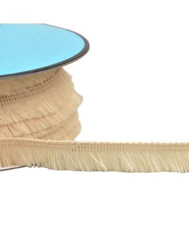 Spool of 25m small fringe 13mm light beige