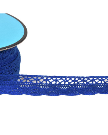 Bobina de 25m de encaje de abanico 19mm azul real