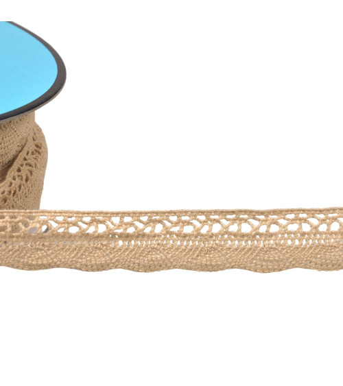 25m spool of fan lace 19mm beige