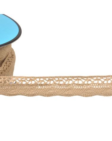 Bobina de 25m de encaje de abanico 19mm beige
