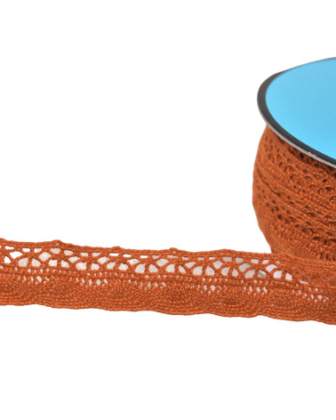 Spool of 25m fan lace 19mm rust