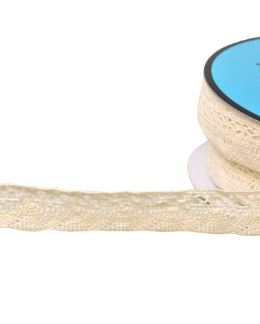 25m spool of fan lace 19mm ecru