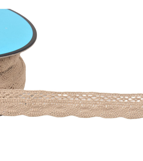 25m spool of fan lace 19mm beige