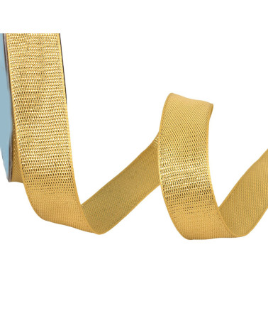 25m spool of gold metallic ribbon