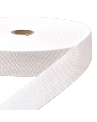 20m reel white webbing