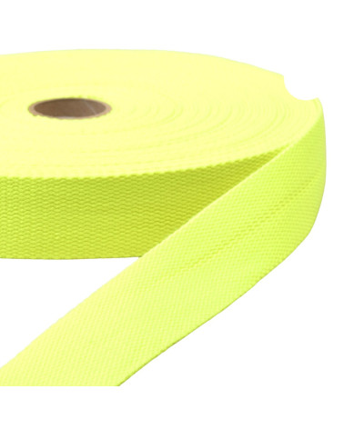 20m reel of fluorescent yellow webbing