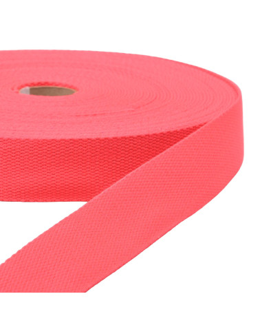20m reel of neon pink webbing