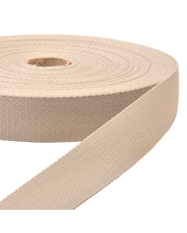 20m reel of taupe strap
