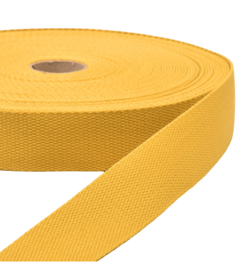 20m reel yellow gold webbing