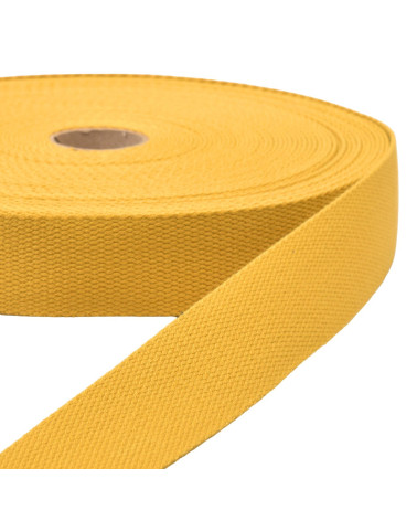 20m reel yellow gold webbing