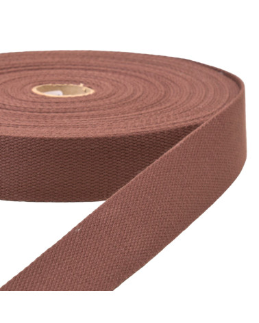 Bobine 20m sangle marron foncé