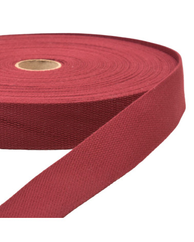 Bobine 20m sangle rouge bordeaux