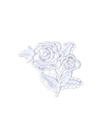 Toppa termoadesiva in pizzo fiore 3,6 x 3,4 cm
