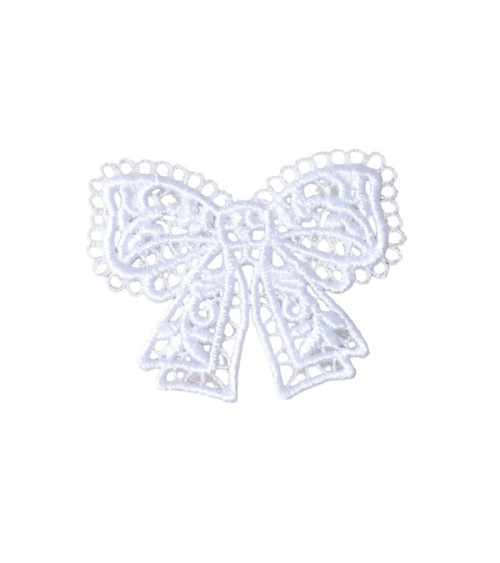 Ecusson thermocollant en dentelle noeud 3,6cm x 3,4cm