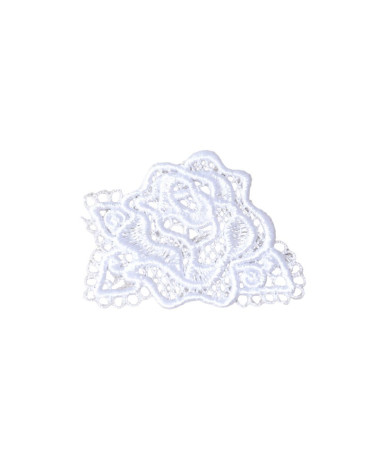 Toppa termoadesiva in pizzo rosa 3,6 cm x 3,4 cm