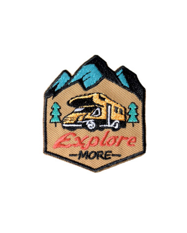 Set di 3 toppe termoadesive Mountain Explore More 4,7 cm x 4,5 cm