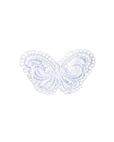 Set di 3 toppe termoadesive in pizzo a farfalla 3,6 cm x 3,4 cm