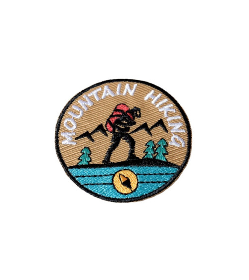 Ecusson thermocollant montagne mountain hiking 4,7cm x 4,5cm