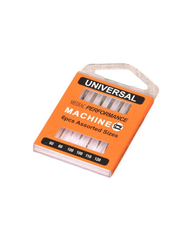 Assortment of 6 universal sewing machine needles size 60-120