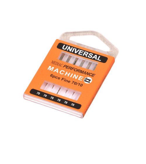 Assortment of 6 universal sewing machine needles size 70
