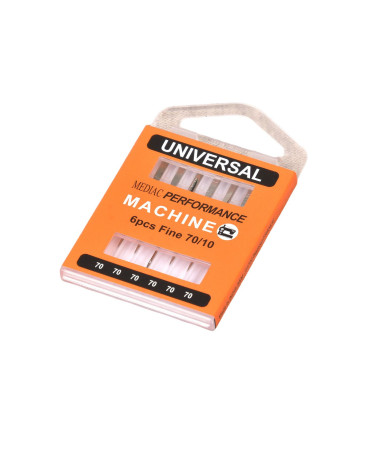 Assortment of 6 universal sewing machine needles size 70