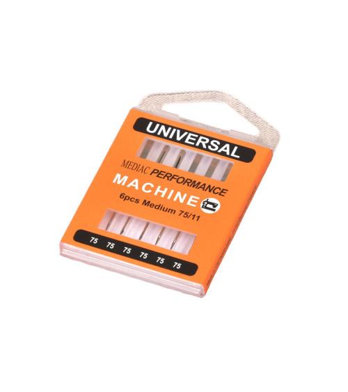 Assortment of 6 universal sewing machine needles size 75