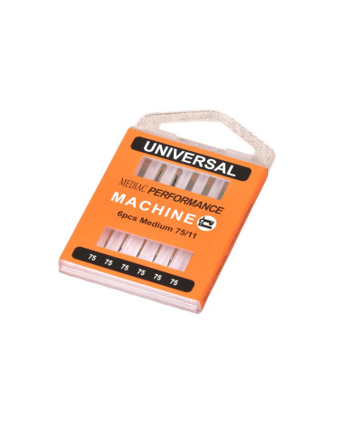 Assortment of 6 universal sewing machine needles size 75