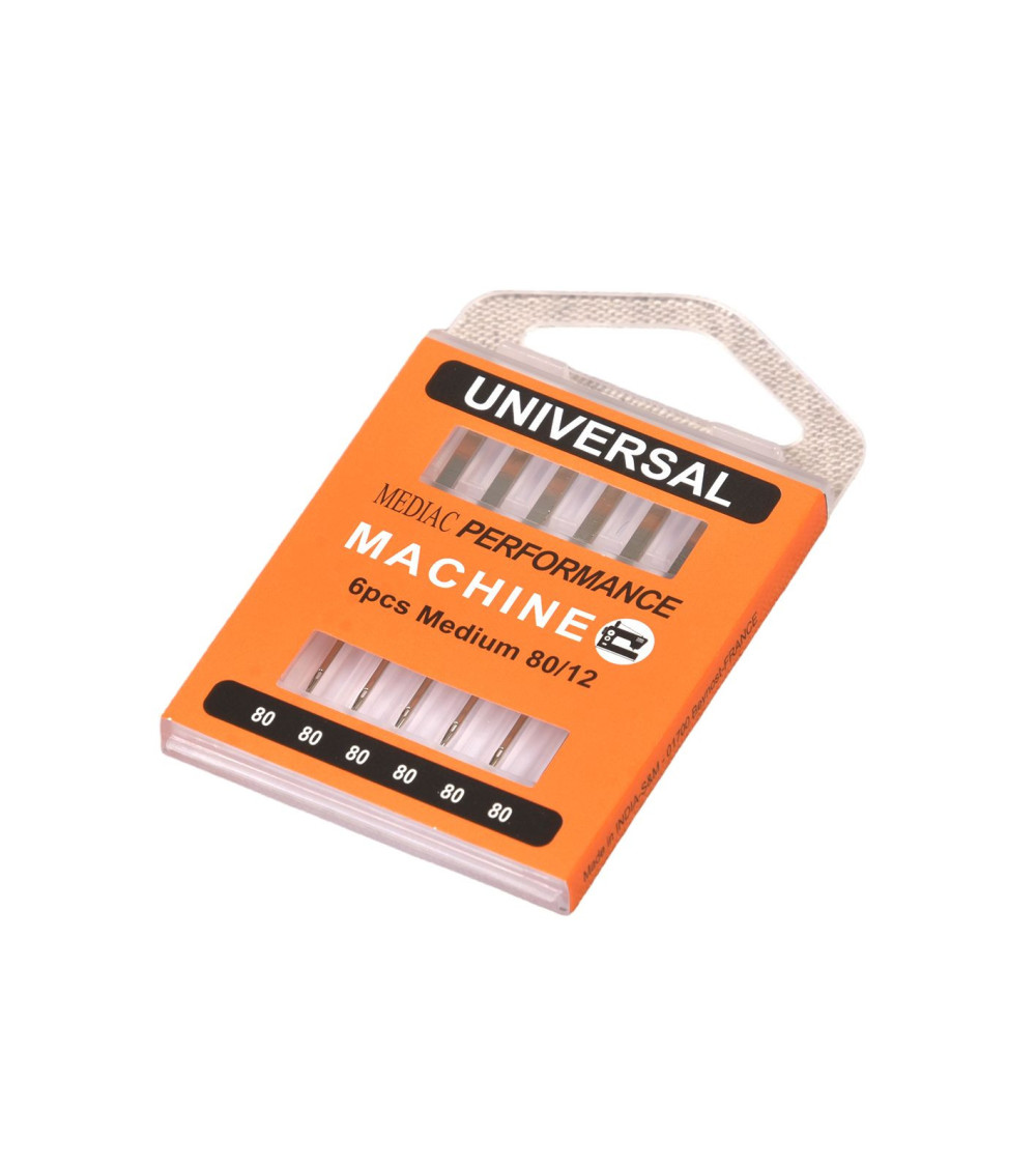 Assortment of 6 universal sewing machine needles size 80