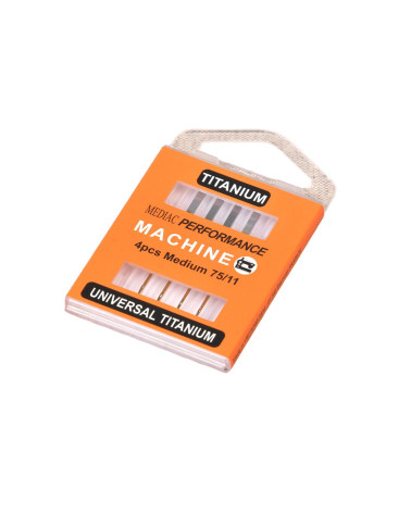 Assortment of 4 universal titanium sewing machine needles size 75