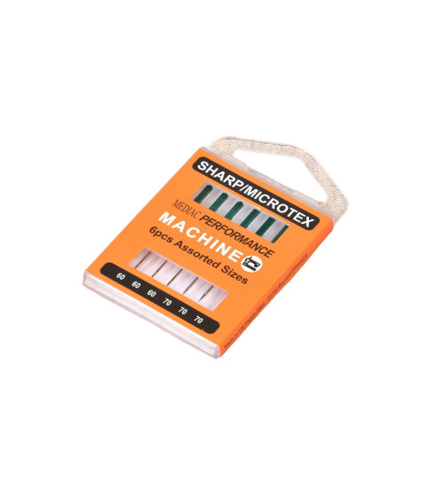 Assortment of 6 pointed universal sewing machine needles size 60-70