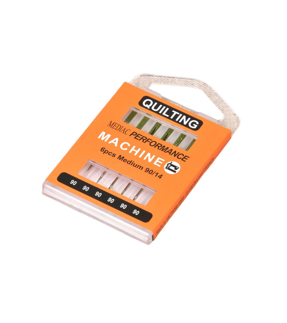 Assortment of 6 universal quilting sewing machine needles size 90