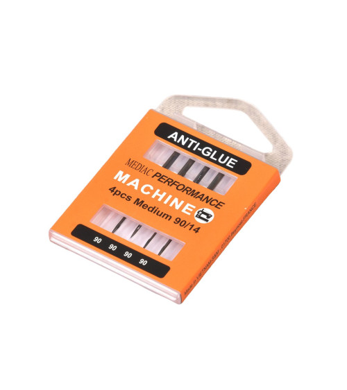 Assortment of 4 universal anti-glue sewing machine needles size 90