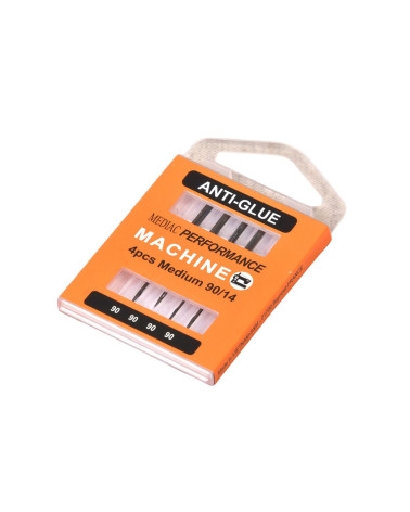Assortment of 4 universal anti-glue sewing machine needles size 90