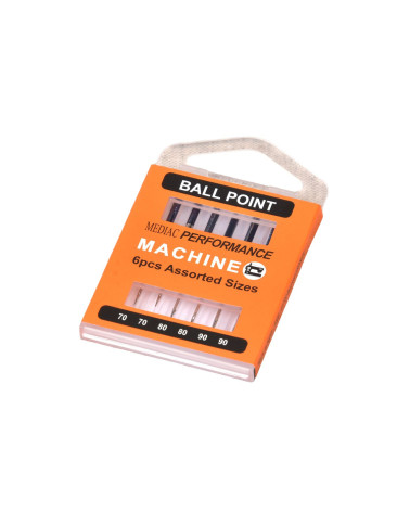 Assortment of 6 universal embroidery sewing machine needles size 70-90