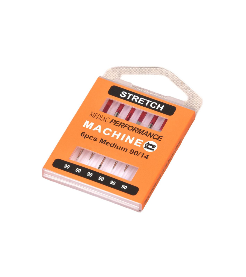Assortment of 6 universal stretch sewing machine needles size 90
