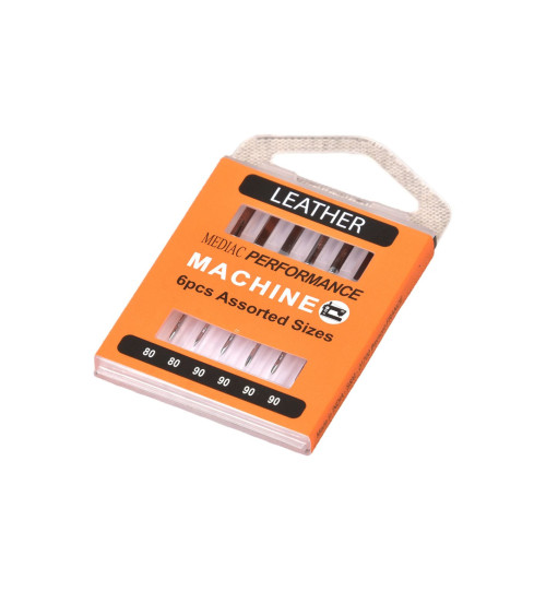 Assortment of 6 universal leather sewing machine needles size 80-90
