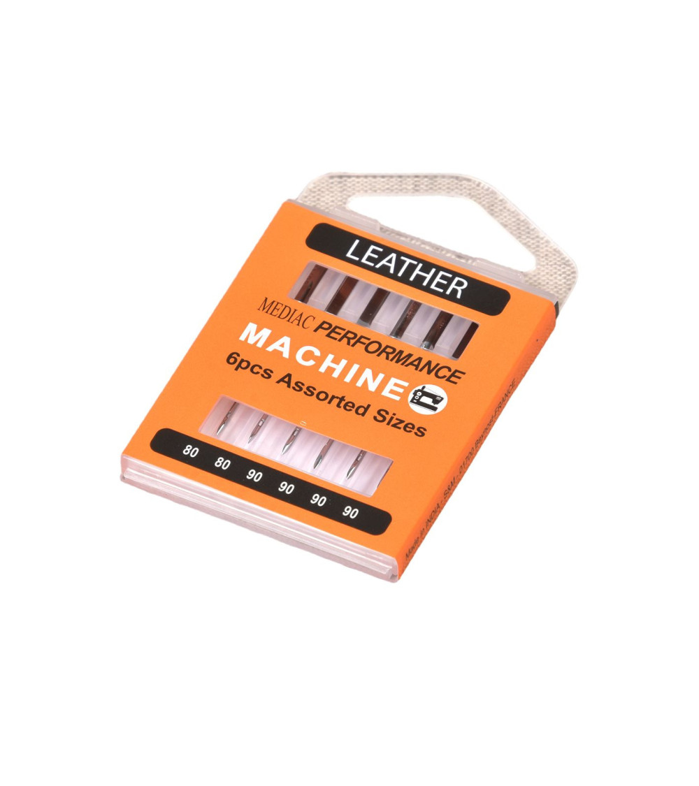Assortment of 6 universal leather sewing machine needles size 80-90