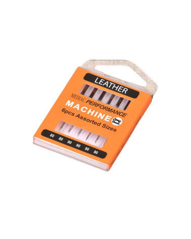 Assortment of 6 universal leather sewing machine needles size 80-90