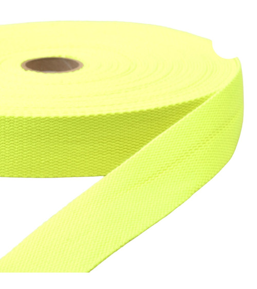 Neon yellow webbing per meter