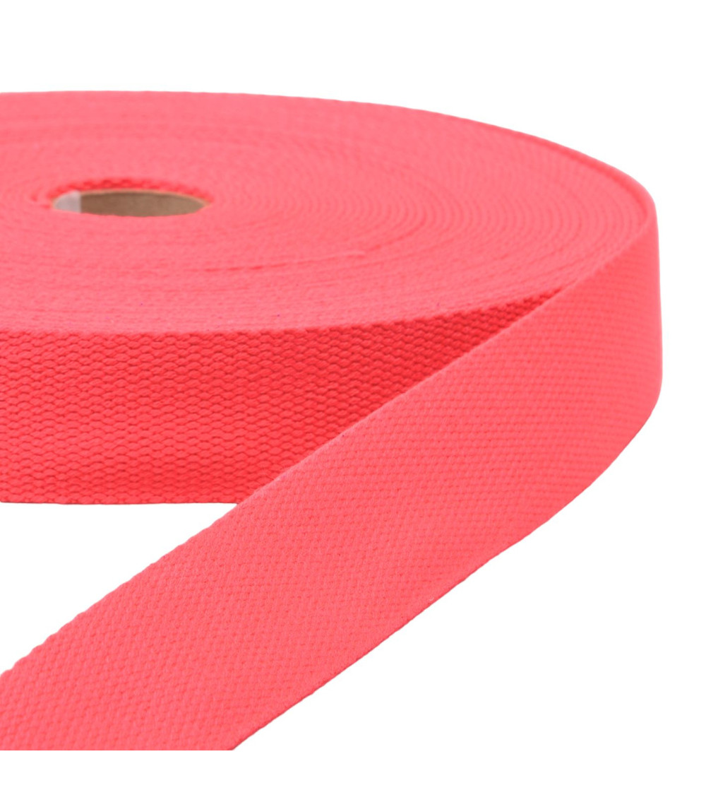 Neon pink webbing per meter