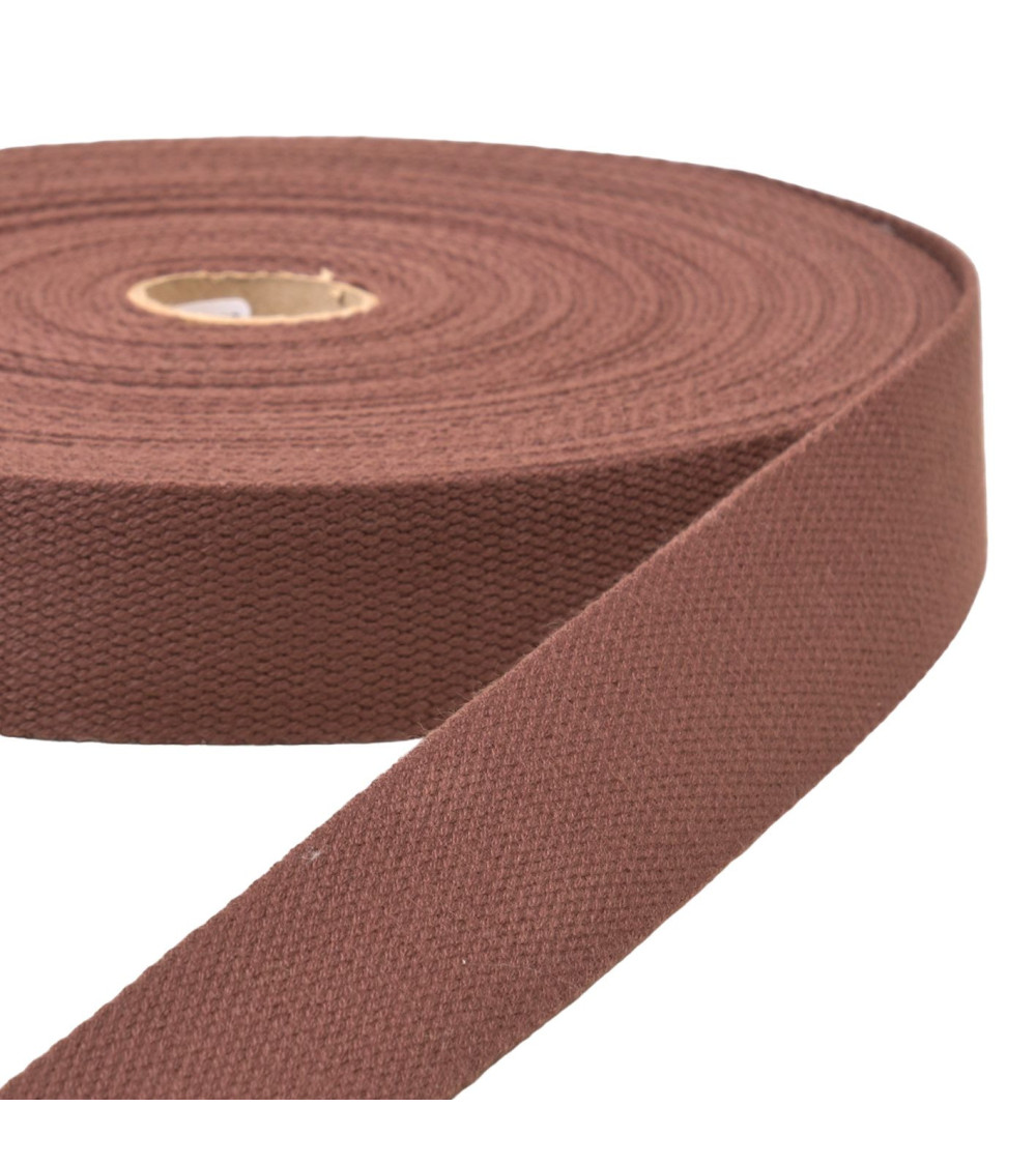 Dark brown webbing per meter