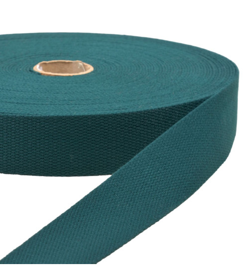Bottle green webbing per meter