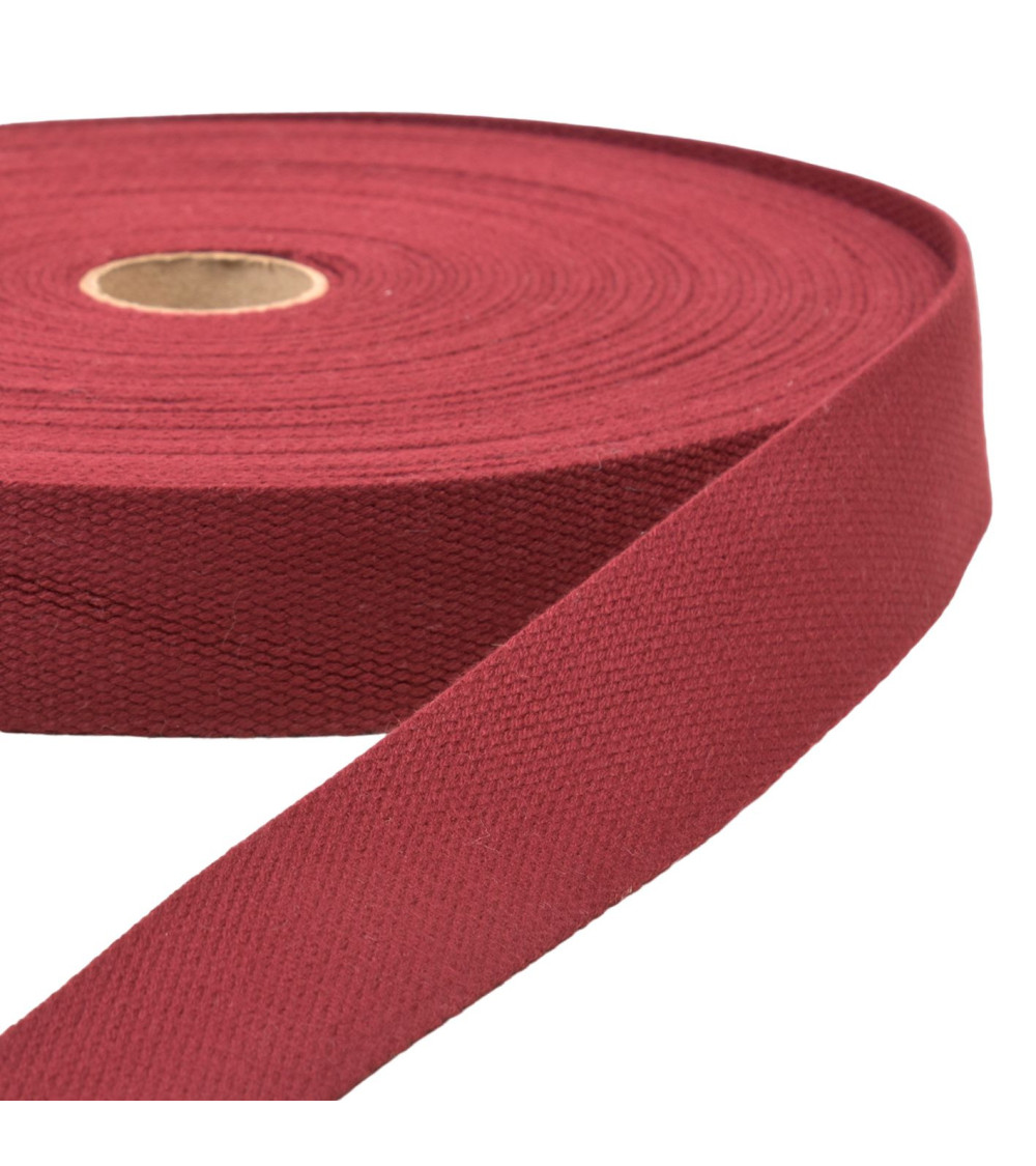 Burgundy red webbing per meter