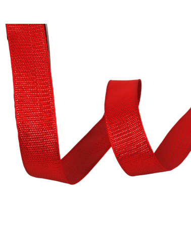 Red metallic ribbon by the meter