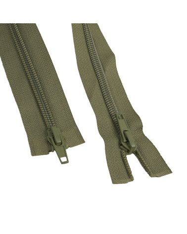 Khaki green separable mouth-to-mouth spiral closure