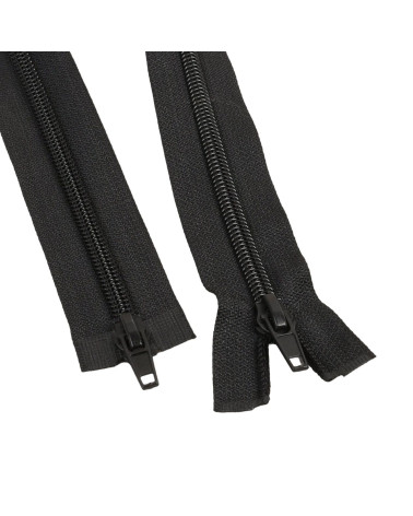 Black separable mouth-to-mouth spiral closure