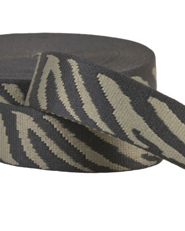 Zebra animal print strap 38mm khaki