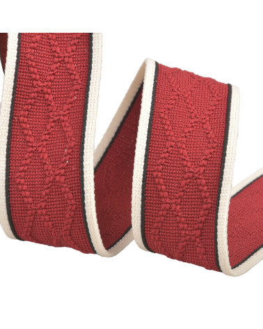 Diamond knit braid 33mm red