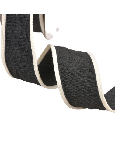 Diamond knit braid 33mm black