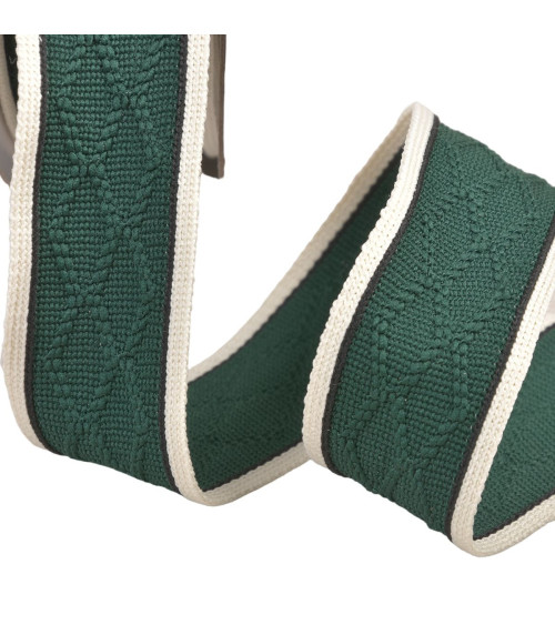 Diamond knit braid 33mm khaki green